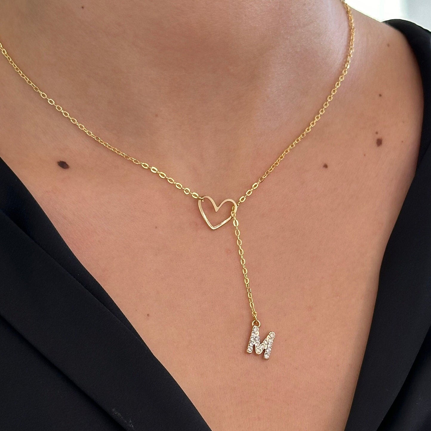 Heart Initial Necklace