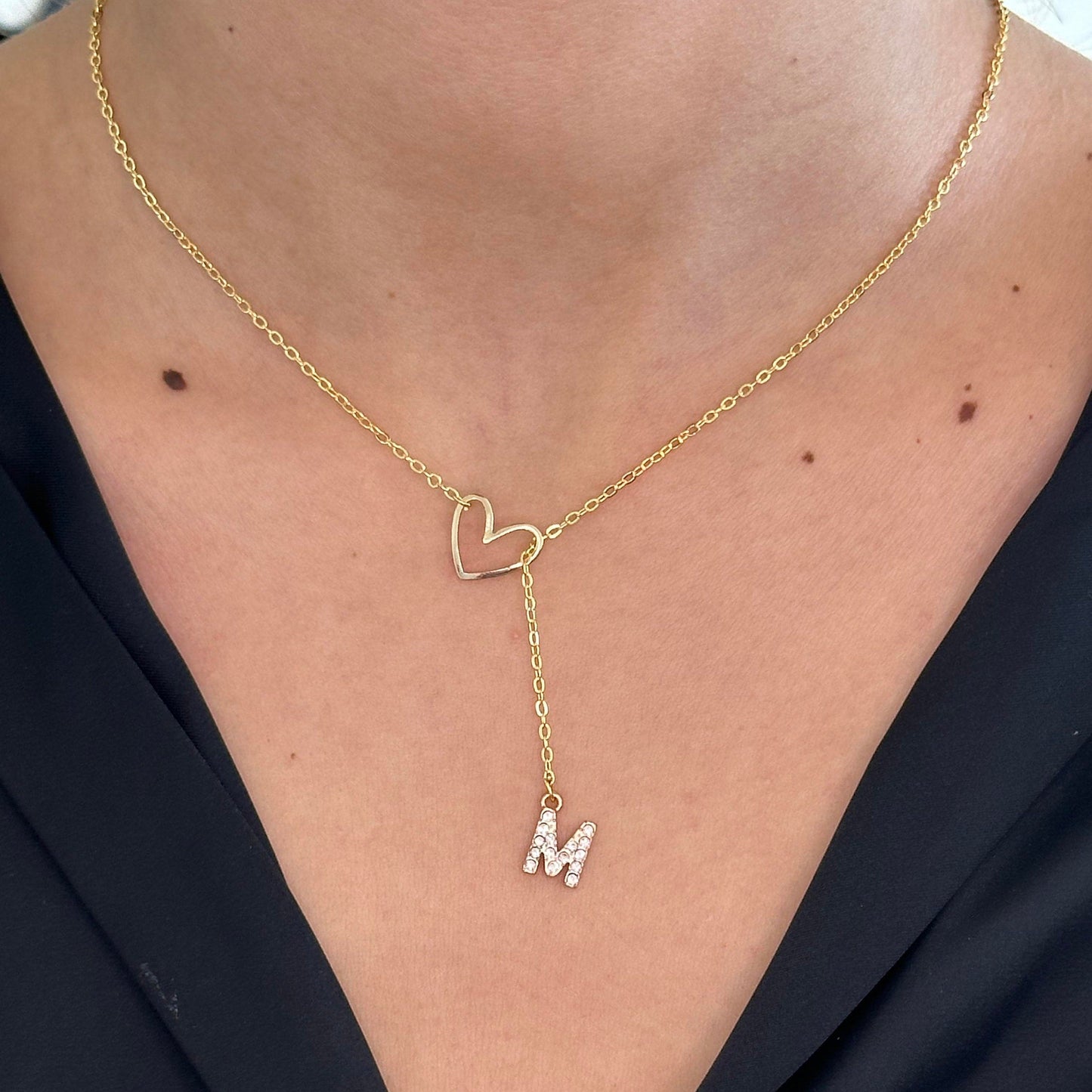 Heart Initial Necklace