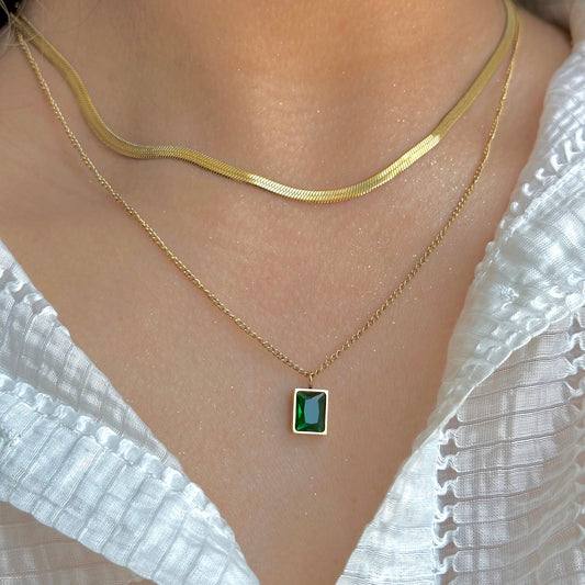 Emerald Layered Necklace